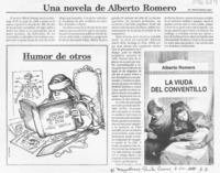 Una novela de Alberto Romero  [artículo] Marino Muñoz Lagos