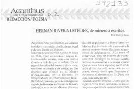 Rivera Letelier, de minero a escritor  [artículo] Fanny Ross