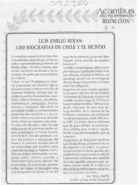 Luis Emilio Rojas, 1.000 biografías de Chile y el mundo  [artículo] José Vargas Badilla