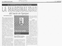 La marginalidad del rucio en Iquique  [artículo] Juan Manuel Rivas