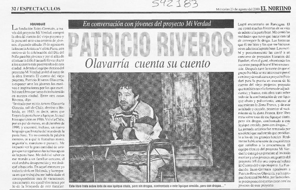 Patricio Riveros Olavarría cuenta su cuento  [artículo]