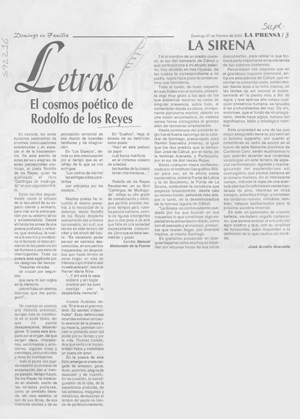 El cosmos poético de Rodolfo de los Reyes  [artículo] Samuel Maldonado de la Fuente