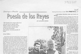 Poesía de los Reyes  [artículo] Juan Pablo Jiménez