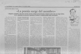 "La poesía surge del asombro"  [artículo] Jorge Abasolo Aravena