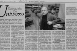 Sensación de universo  [artículo] José Miguel Izquierdo S.