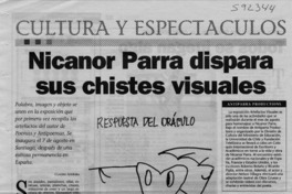 Nicanor Parra dispara sus chistes visuales  [artículo] Claudio Aguilera