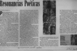 Resonancias poéticas  [artículo] Patricio Lizama A.