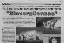 Mujeres cesantes se conmovieron con estos "Sinvergüenzas"  [artículo] Andrea González