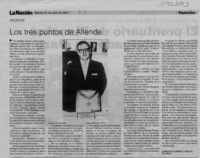 Los tres puntos de Allende  [artículo] Enrique Ramírez Capello