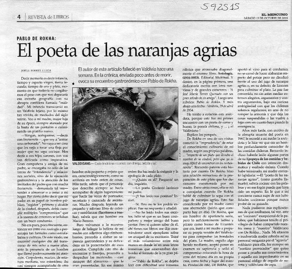 El poeta de las naranjas agrias  [artículo] Jorge Torres Ulloa