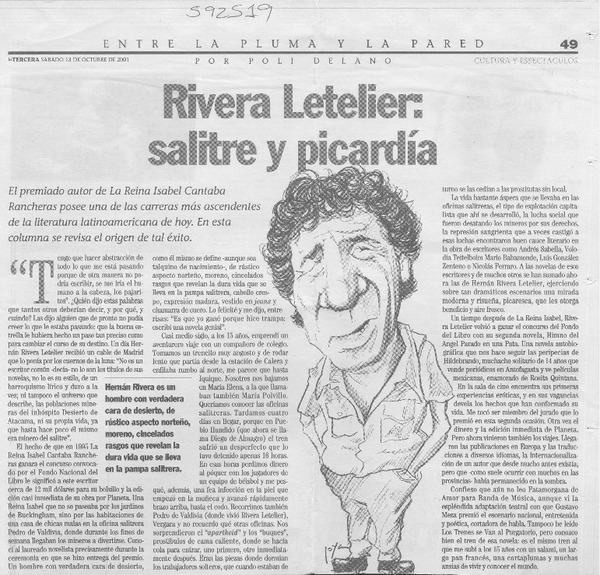 Rivera Letelier, salitre y picardía  [artículo]