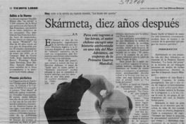 Skármeta, diez años después  [artículo] A. R.