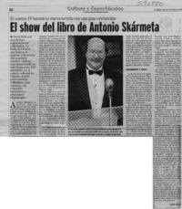 El show del libro de Antonio Skármeta  [artículo] Andrés Gómez