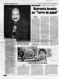Skármeta levanta su "Torre de papel"  [artículo] Cristián Labarca B.