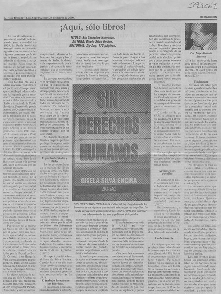 Sin derechos humanos  [artículo] Jorge Abasolo Aravena