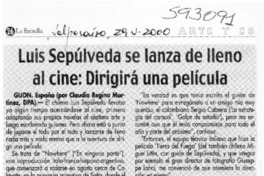 Luis Sepúlveda se lanza de lleno al cine, dirigirá una película  [artículo]