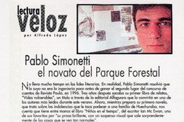 Pablo Simonetti el novato del Parque Forestal  [artículo] Alfredo López