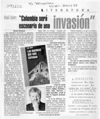 Raúl Sohr, "Colombia será escenario de una invasión"  [artículo] Ximena Villanueva