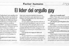 El líder del orgullo gay  [artículo] F. L.