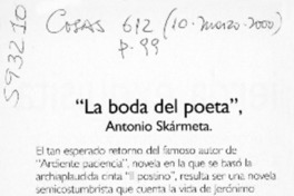 "La boda del poeta", Antonio Skármeta  [artículo]