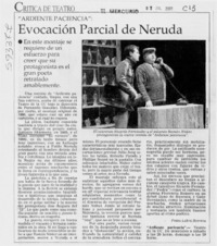 Evocación parcial de Neruda  [artículo] Pedro Labra Herrera