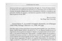 La sociedad civil popular del poniente y sur de Rancagua  [artículo] Luis Moulian