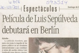 Película de Luis Sepúlveda debutará en Berlín