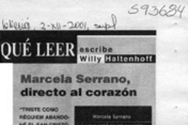 Marcela Serrano, directo al corazón  [artículo] Willy Haltenhoff