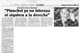 "Pinochet ya no interesa ni siquiera a la derecha"  [artículo]