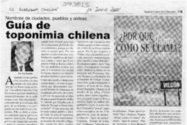 Guía de toponimia chilena  [artículo] Tito Castilo