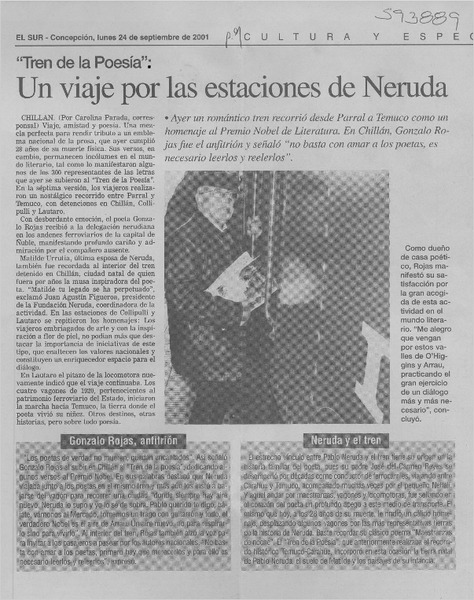 Un viaje por las estaciones de Neruda  [artículo] Carolina Parada