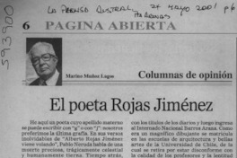 El poeta Rojas Jiménez  [artículo] Marino Muñoz Lagos