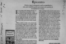 Epicentro  [artículo] Alfredo Barría M.