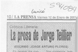 La prosa de Jorge Teillier  [artículo] Jorge Arturo Flores
