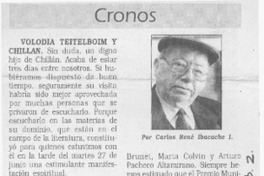 Volodia Teitelboim y Chillán  [artículo] Carlos René Ibacache I.