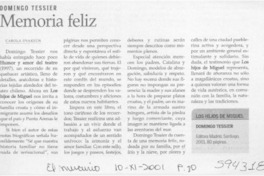Memoria feliz  [artículo] Carola Oyarzún