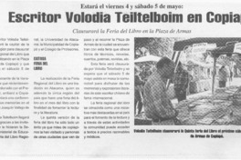 Escritor Volodia Teitelboim en Copiapó  [artículo]
