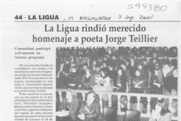 La Ligua rindió merecido homenaje a poeta Jorge Teillier  [artículo]