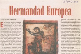 Hermandad europea  [artículo] Francisco José Folch