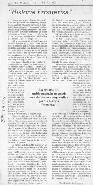 "Historia fronteriza"  [artículo] Danilo Salcedo Vodnizza