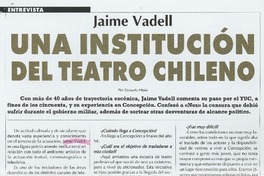 Una institución del teatro chileno  [artículo] Gonzalo Mejía