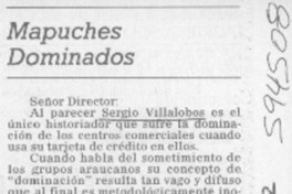 Mapuches dominados  [artículo] Rodolfo Arredondo