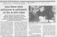 Emece editores reinicia publicaciones de autoformación con libro de autora chilena  [artículo]