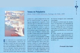 Temas de psiquiatría  [artículo] Fernando Lolas Stepke