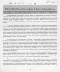 Esbozos filosóficos en la Antología de Poetas chilenos jóvenes  [artículo] María José Etcheverry Iturra