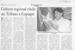 Cultura regional rinde un tributo a Copiapó  [artículo]
