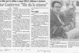 Víctor Gutiérrez, "me da lo mismo"  [artículo] E. C.