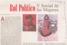 Rol político y social de las mujeres  [artículo] Valeria Maino Prado
