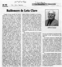 Baldomero de Lota Claro  [artículo] Alberto Carrizo