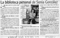 La biblioteca personal de Sonia González  [artículo]